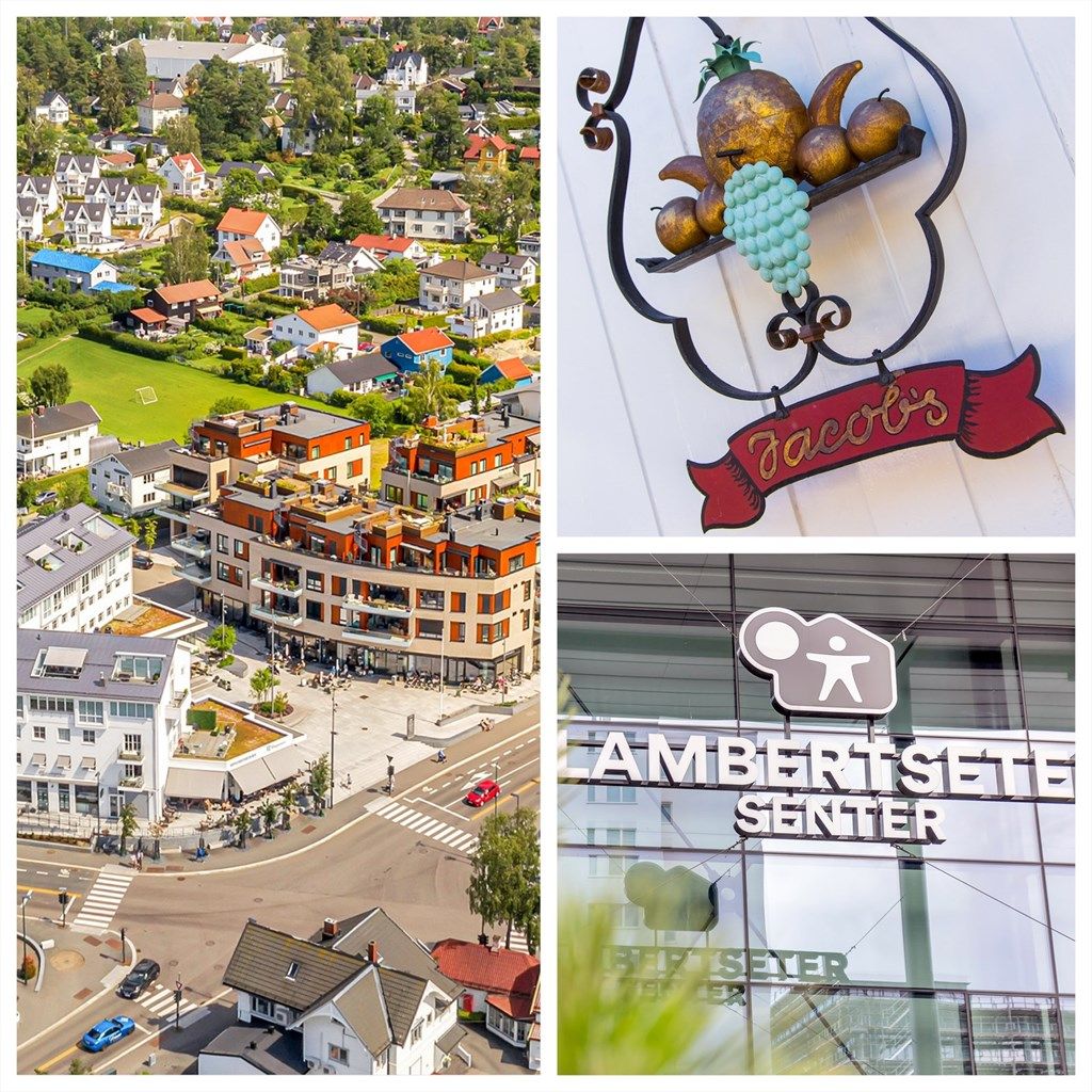 Gangavstand til et rikt servicetilbud i bydelens 3 handelssentre, Sæter, Holtet og Lambertseter