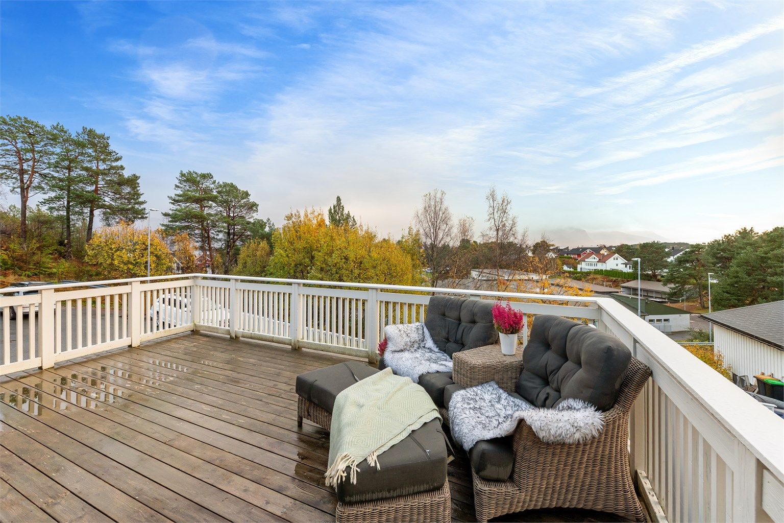 Balkong vendt mot sydvest