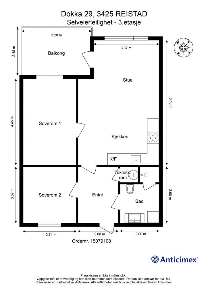 Plantegning - 3. etasje