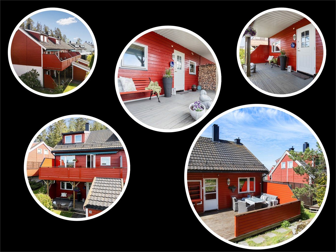 Fint inngangsparti og flere uteplasser