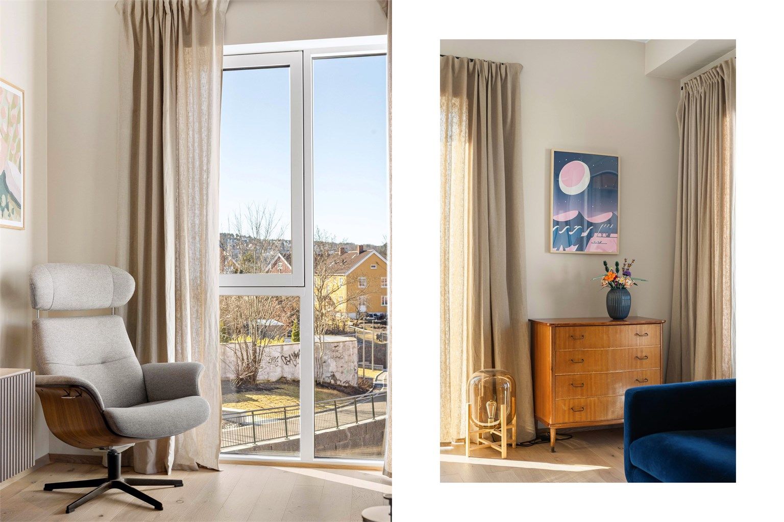 Attraktivt nabolag på Ensjø, som kombinerer ny arkitektur med grønne lunger. 