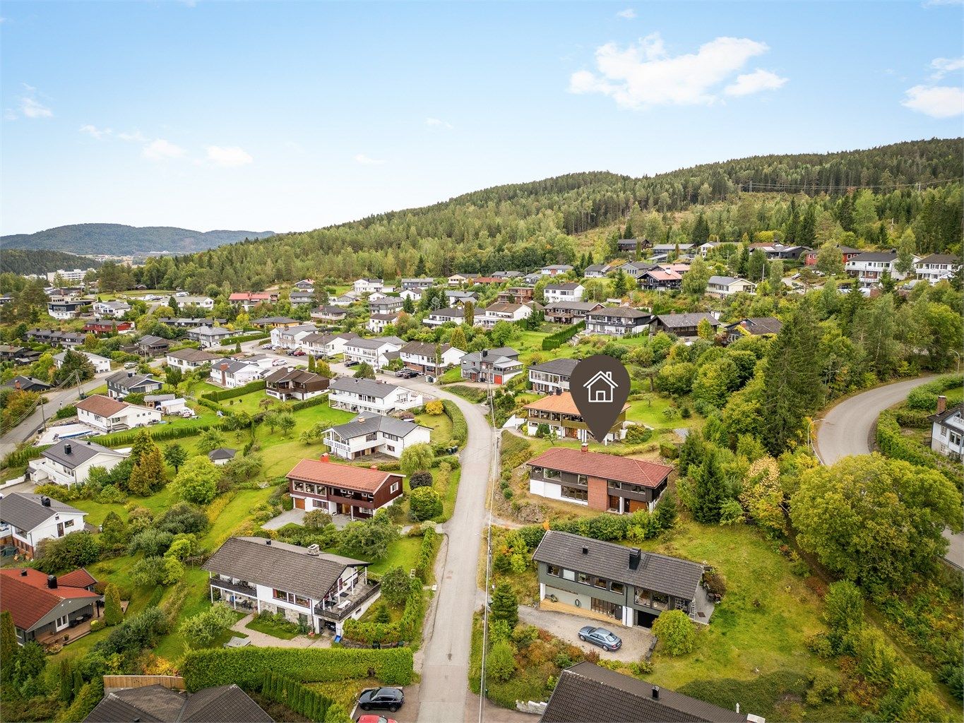 Boligen har en attraktiv samt rolig beliggenhet på Galterud. Foto: Stine Prøitz Jørgensen.