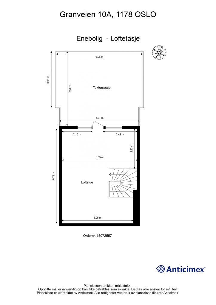 Plantegning - Loftetasje
