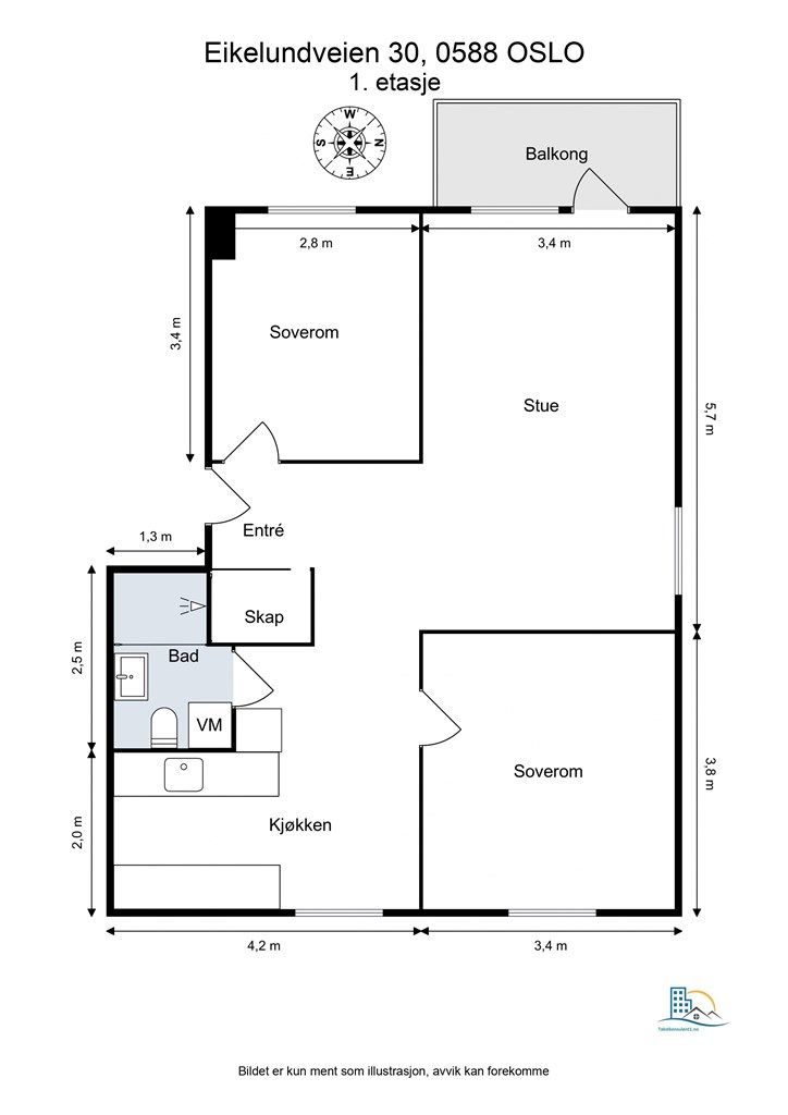 Eikelundveien 30, 0588 OSLO - 2D - 1. etasje 