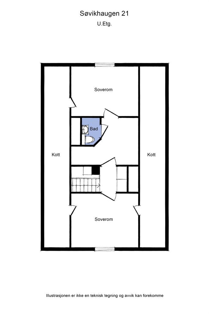 Planskisse av loftetasje