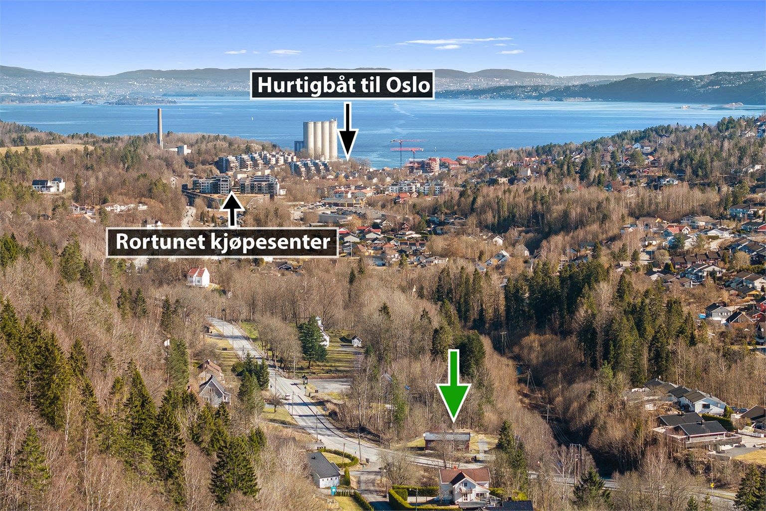 Beliggende med kort vei til kjøpesenter med mer 