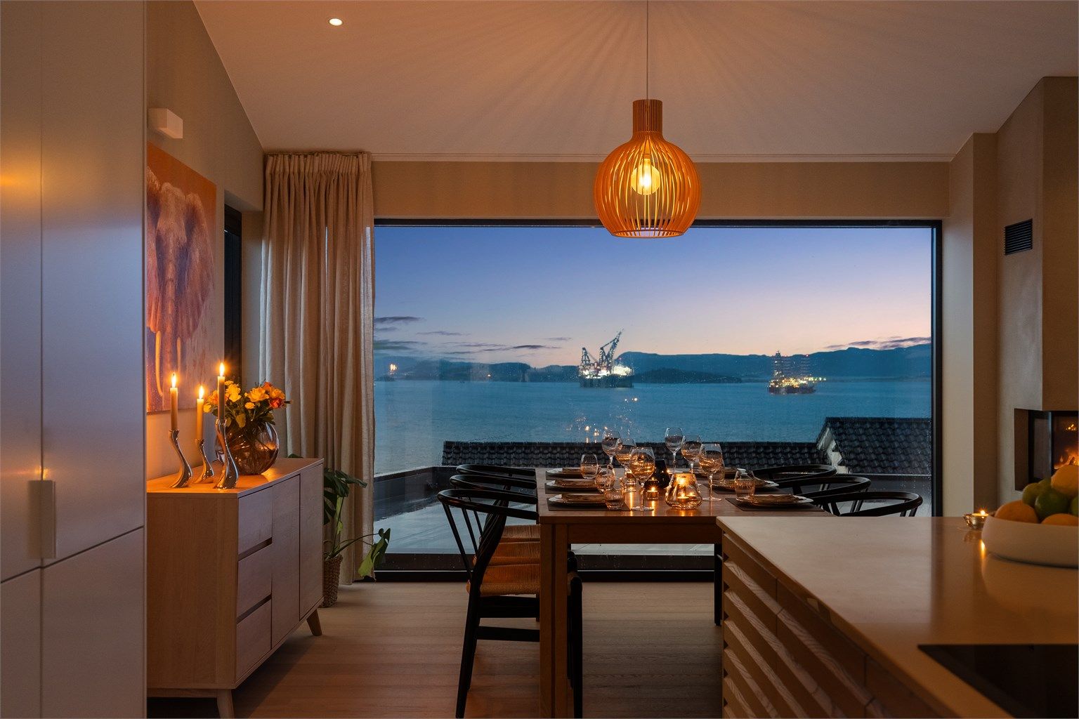 Sjøutsikt så langt man kan se. 