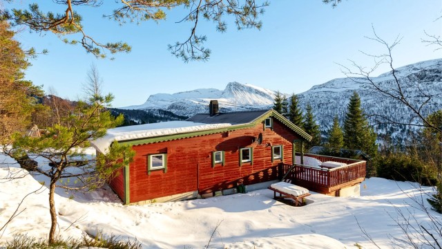 Velkommen til fritidsboligen i Ålesundsvegen 277 på Ørskogfjellet presentert av Eiendomsmegler Camilla Christensen. Foto: Stian Wiik