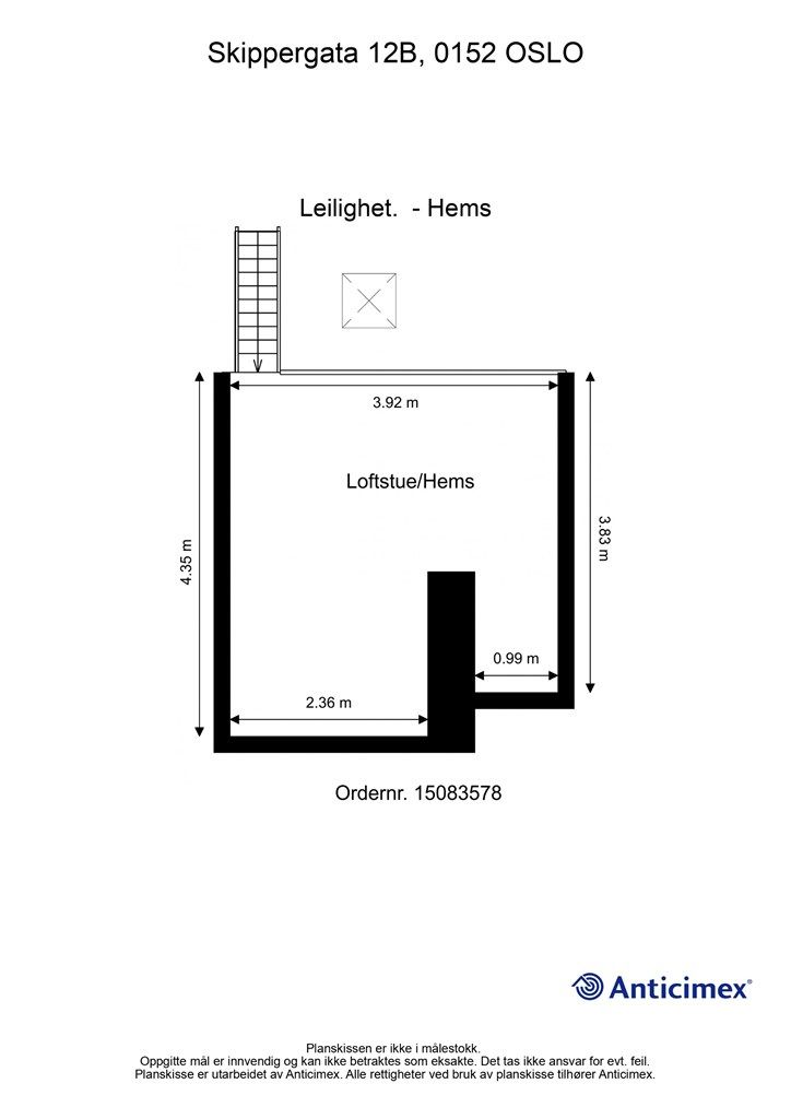 Planløsning hems/mesanin.