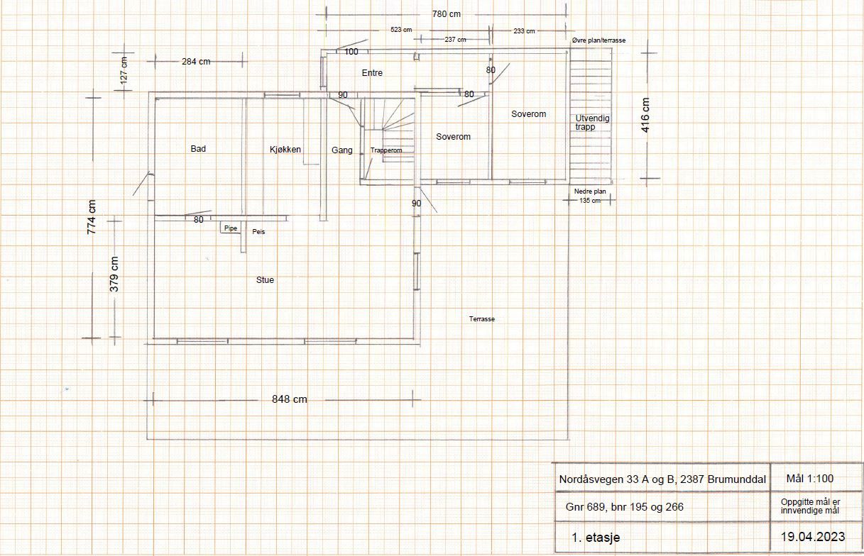 Plantegning første etasje.