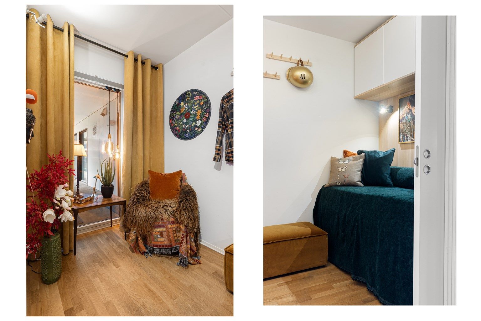 Gjesterommet er smart utformet med plass både til hjemmekontor og en plassbygget seng.