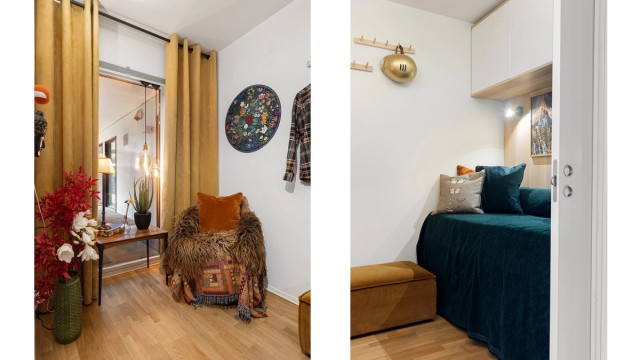 Gjesterommet er smart utformet med plass både til hjemmekontor og en plassbygget seng.