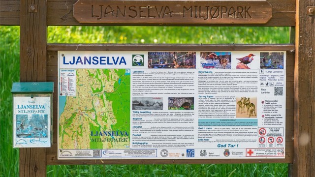 Ljanselva Miljøpark er en populær turdestinasjon i nærområdet.