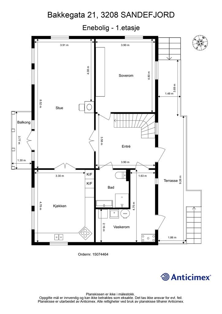 Plantegning - 1.etasje.