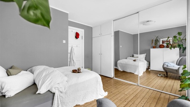 Rommets utforming gjør det lett å møblere!