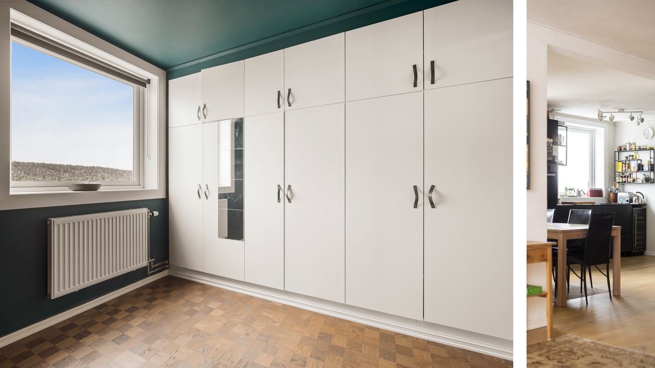 Stor garderobeløsning medfølger.