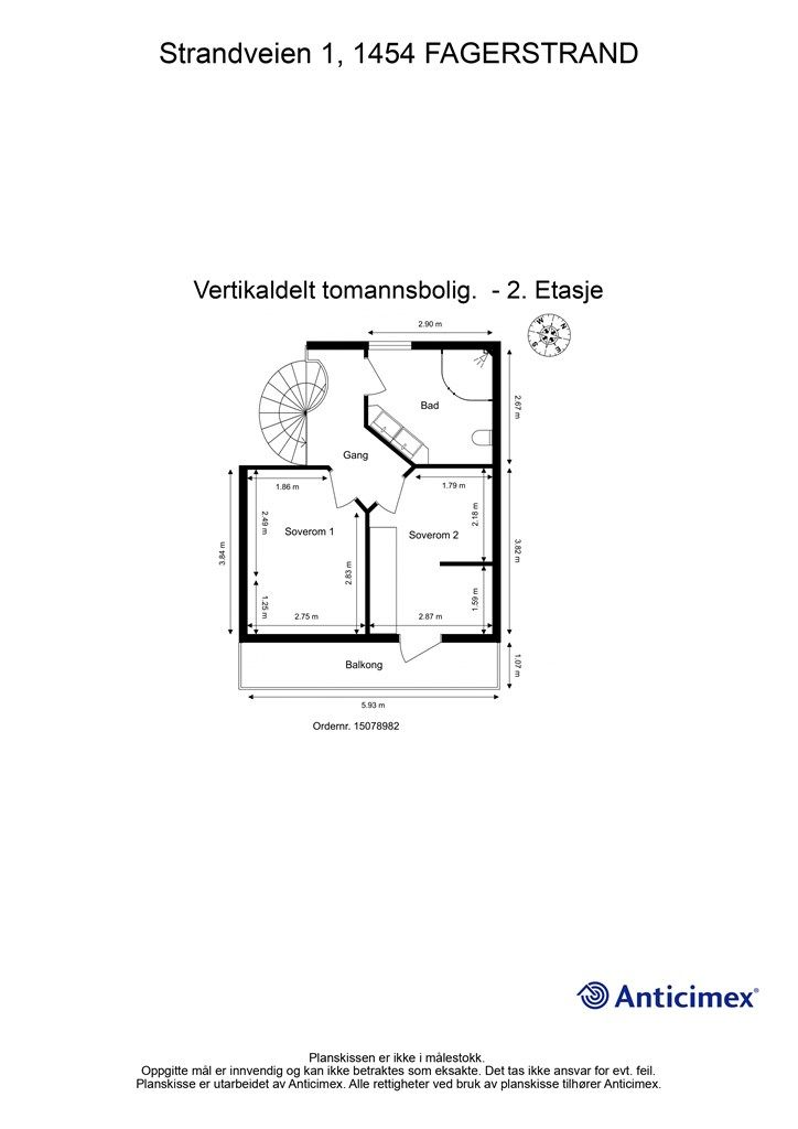 Plantegning - 2. etasje