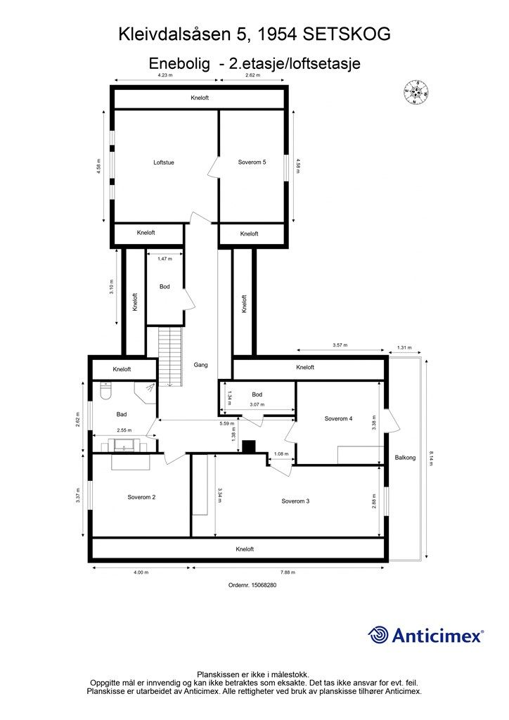 Plantegning - 2.etasje. 