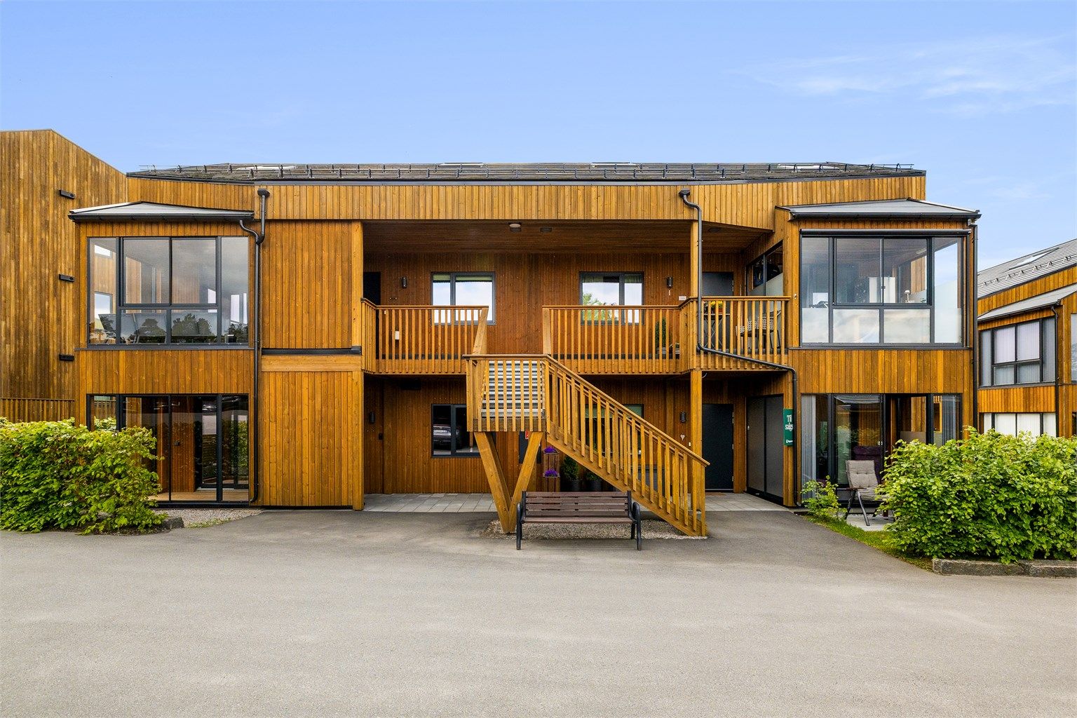 Fasaden ved inngangspartiet