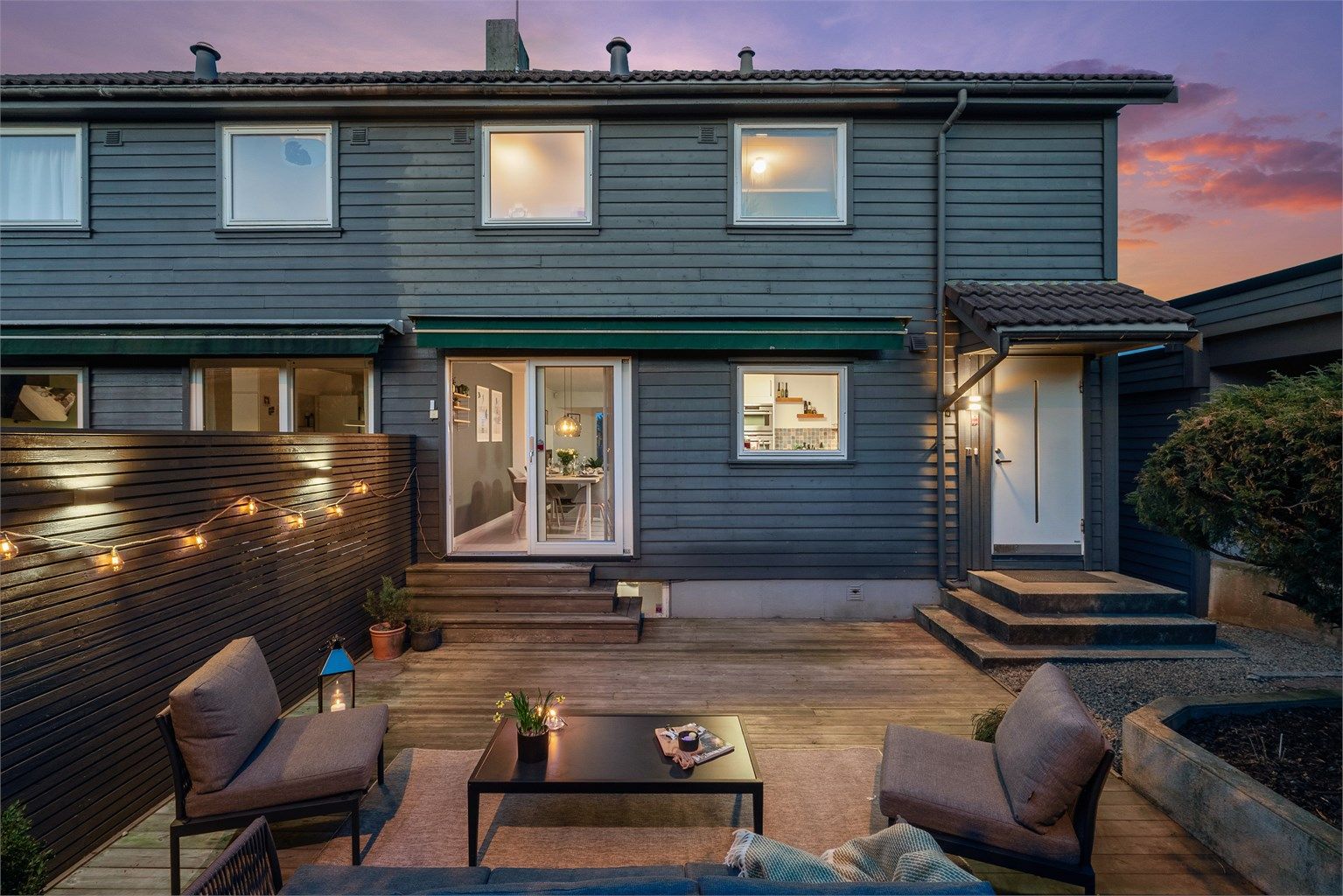 Boligen ble malt utvendig i 2018.