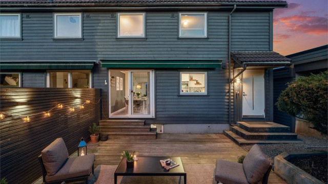 Boligen ble malt utvendig i 2018.