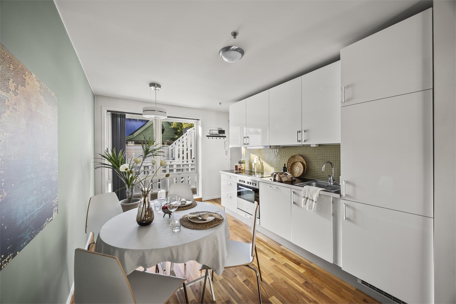 Det er plass til en mindre spisebordsløsning