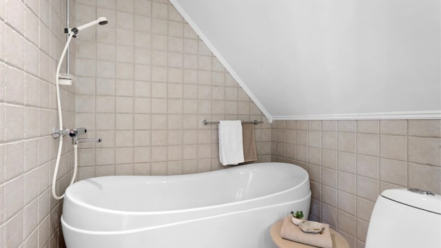 Badekar med vegghengt badekararmatur
