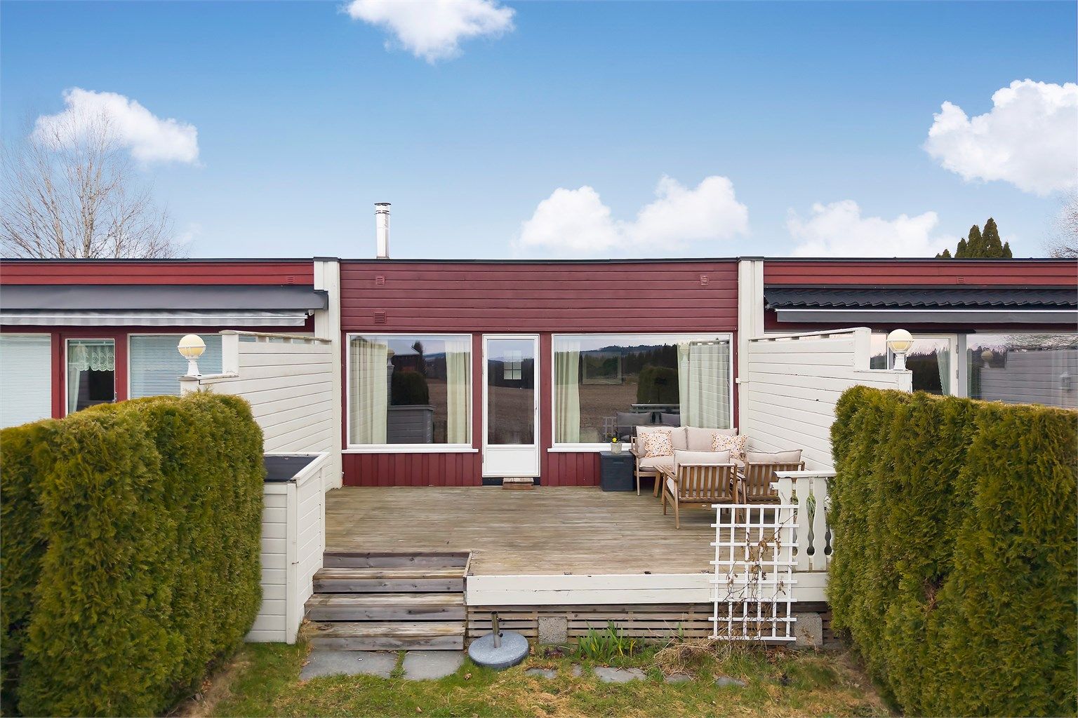 30 kvm sørvendt terrasse