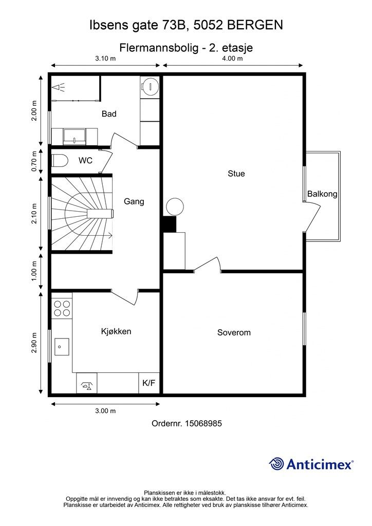 Plantegning 2. etasje