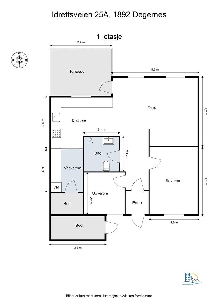 Plantegning - Idrettsveien 25A