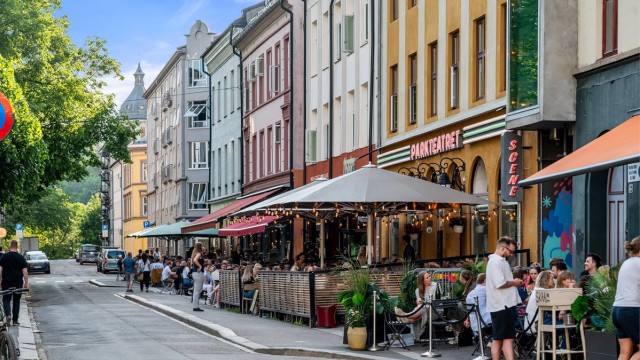 Nærområdet: Grünerløkkas yrende liv med kafeer, restauranter og barer.