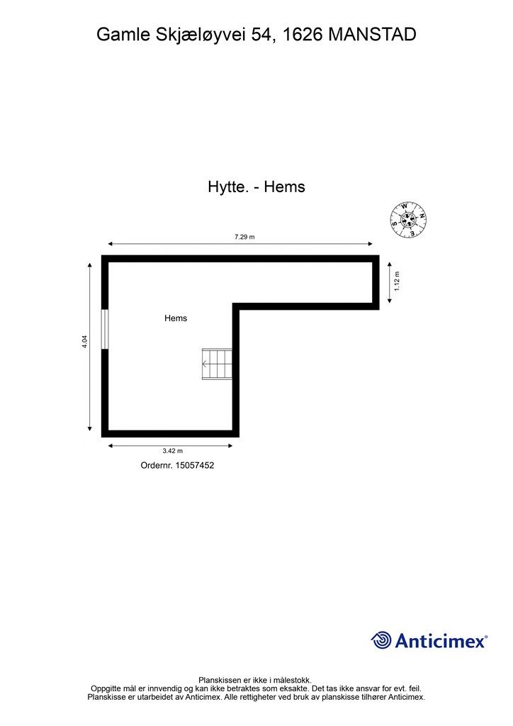 Veiledende skisse av hems.