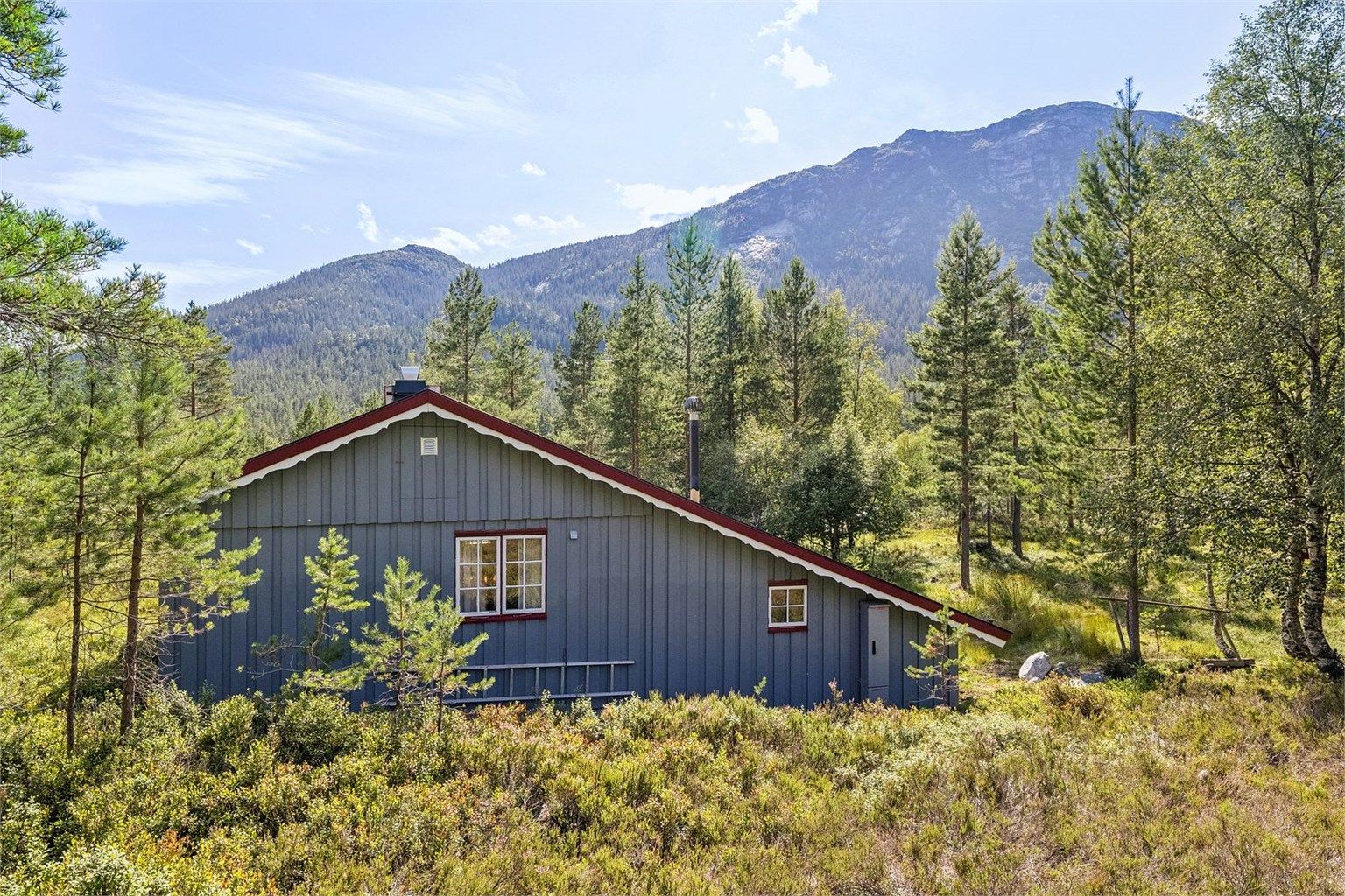 Hytta har flott beliggenhet i naturskjønne omgivelser. Foto: EFKT