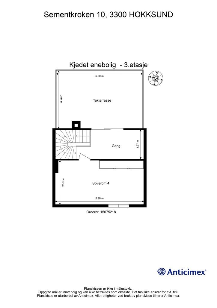 Plantegning 3. etasje