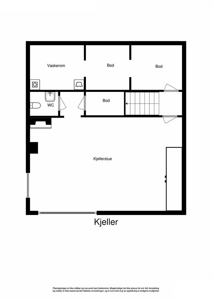Planskisse kjelleretasjen. 