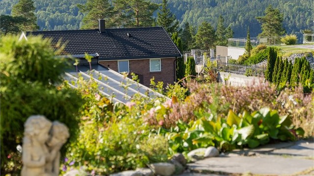 Soverommet har flott utsikt.