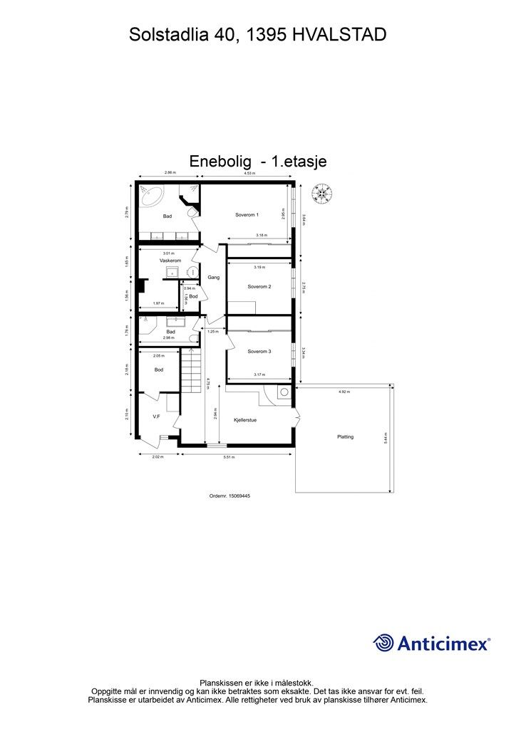 Plantegning - 1.etasje