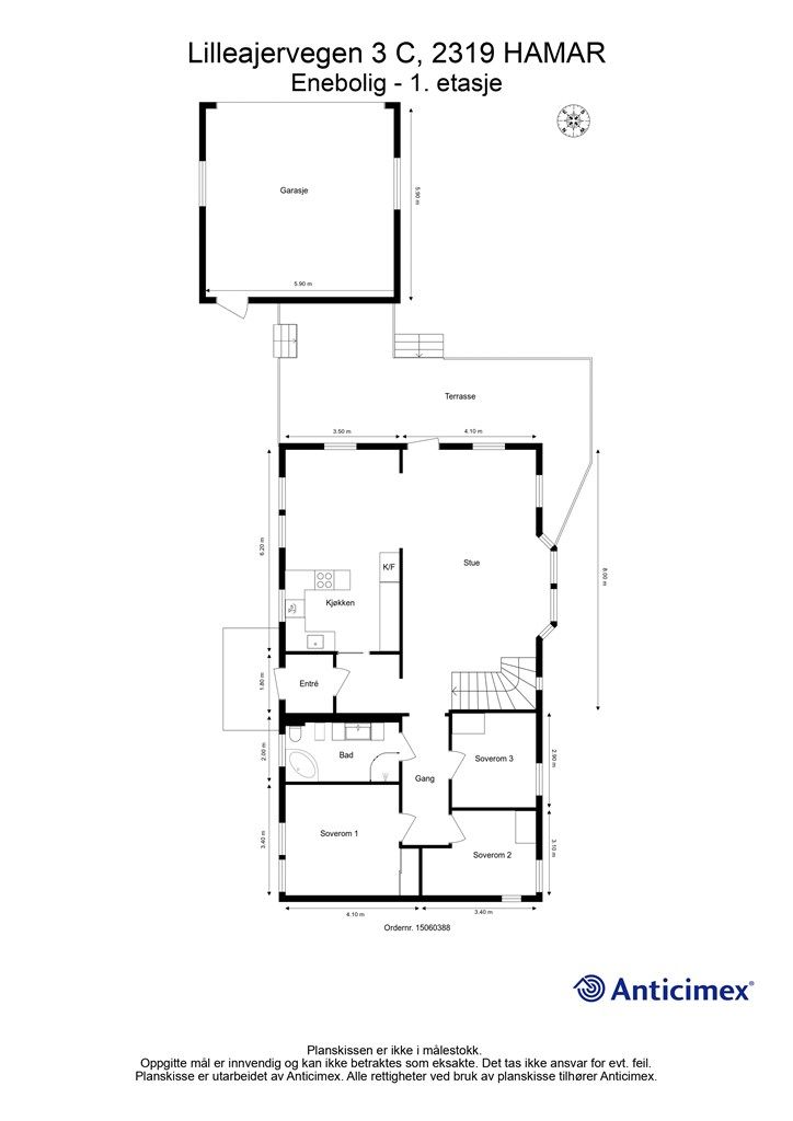 Plantegning 1. etasje.