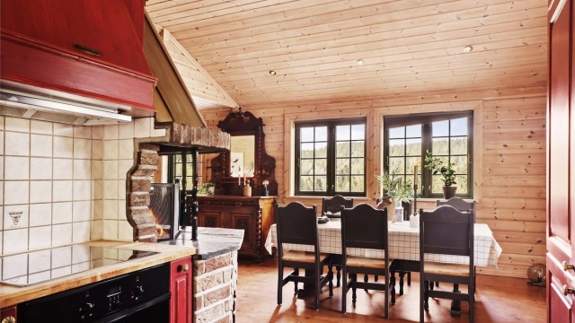 Store vinduer slipper inn godt med naturlig lys!