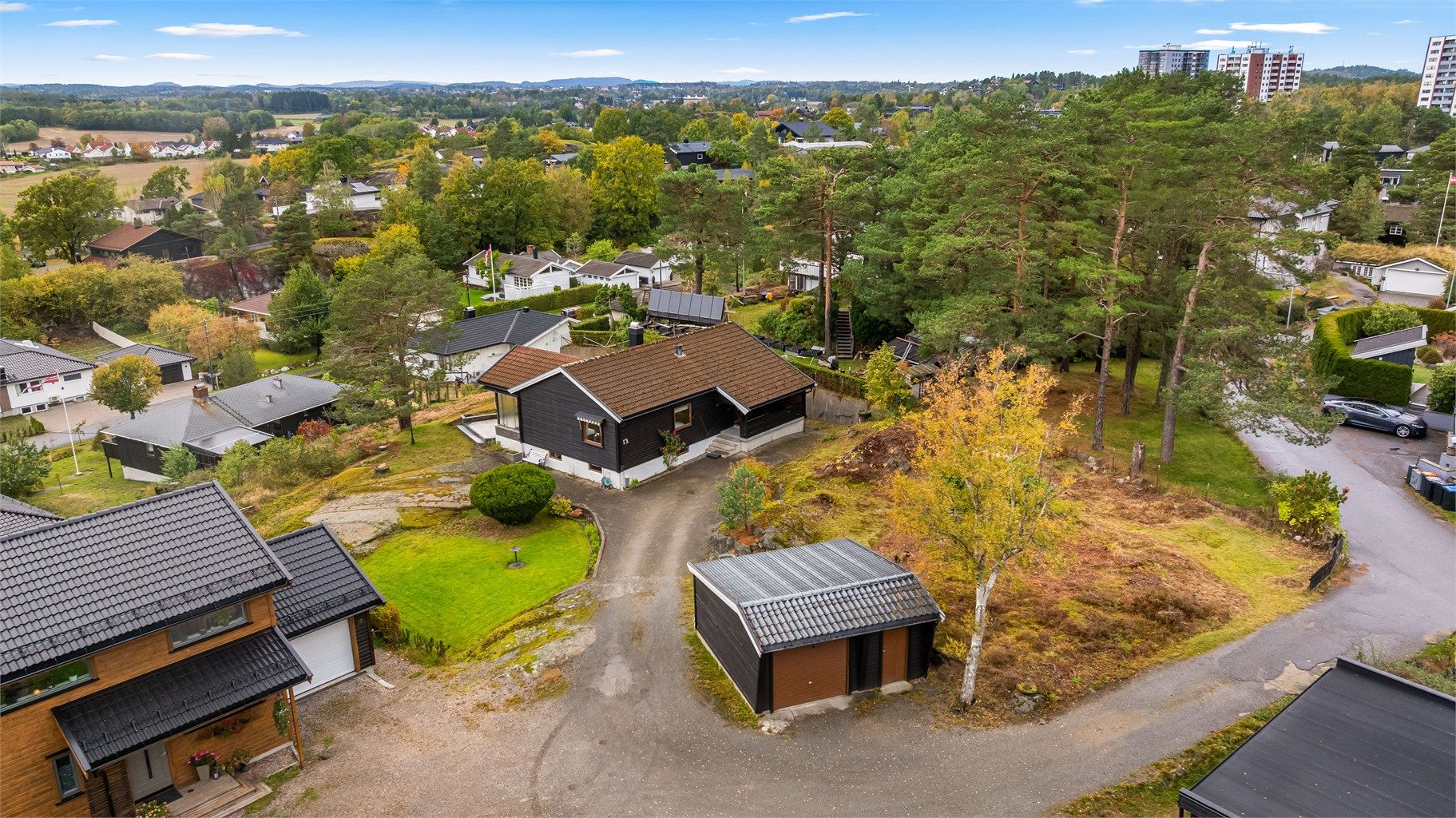 Tomten er på litt over 1,5mål
