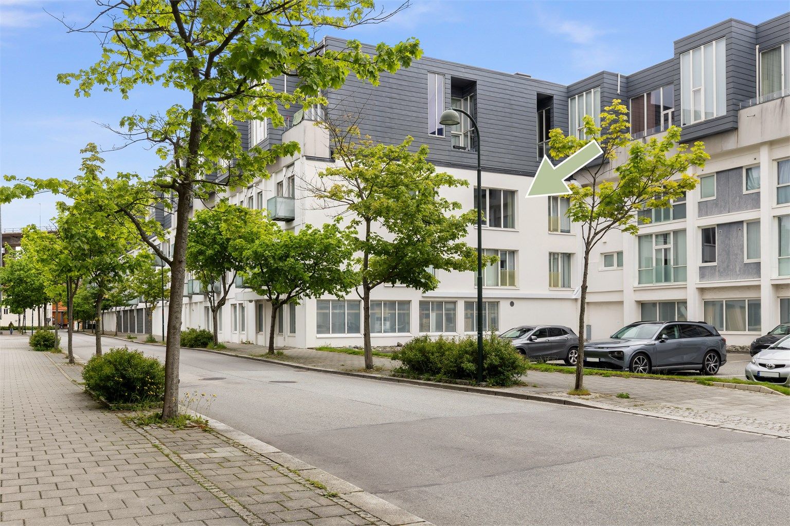 Leiligheten har fin beliggenhet i byggets 3. etg