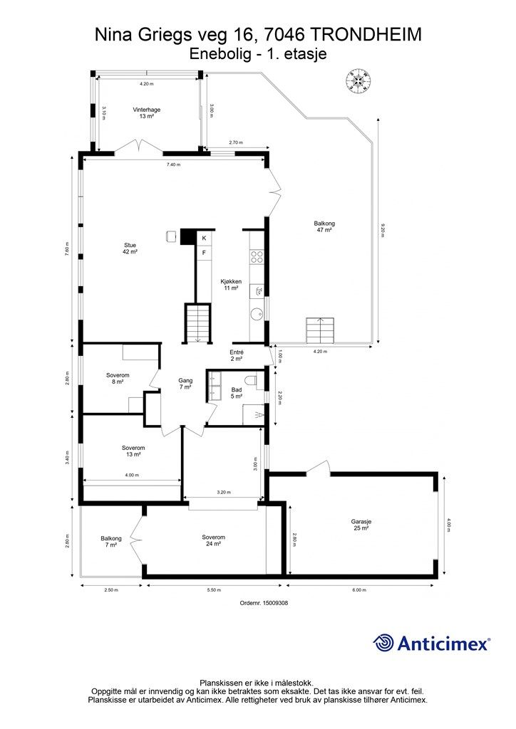 Planskisse 1. etasje. 