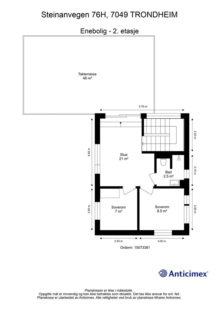 Plantegning 2. etasje.