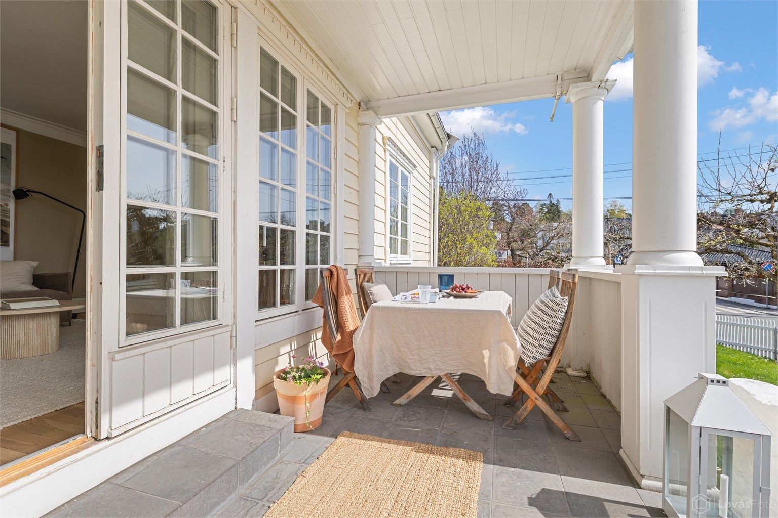 2-fløyet terrrassedør fra stuen