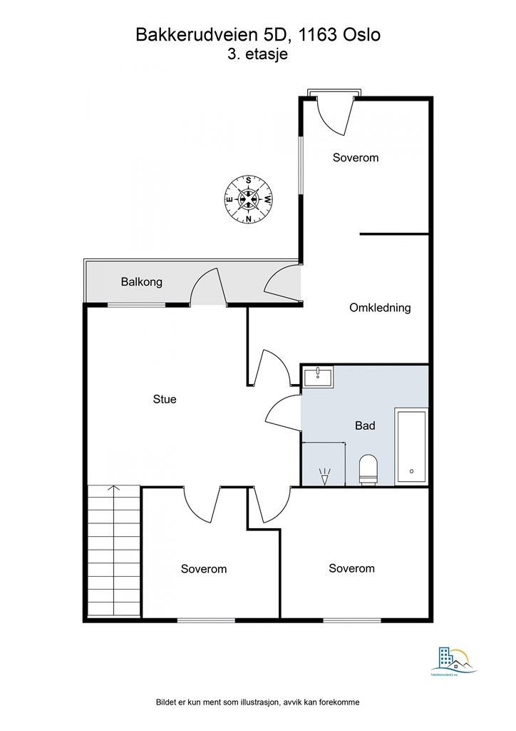 Plantegning 3. etasje.