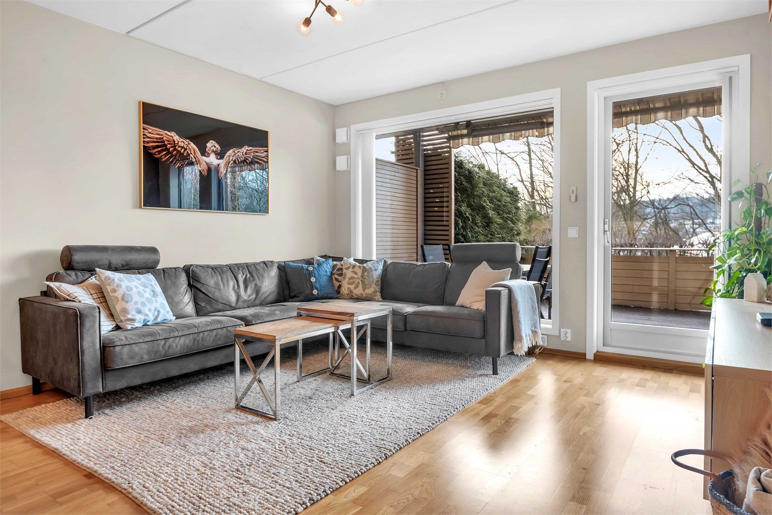 Direkte utgang til terrasse på 34 kvm. 