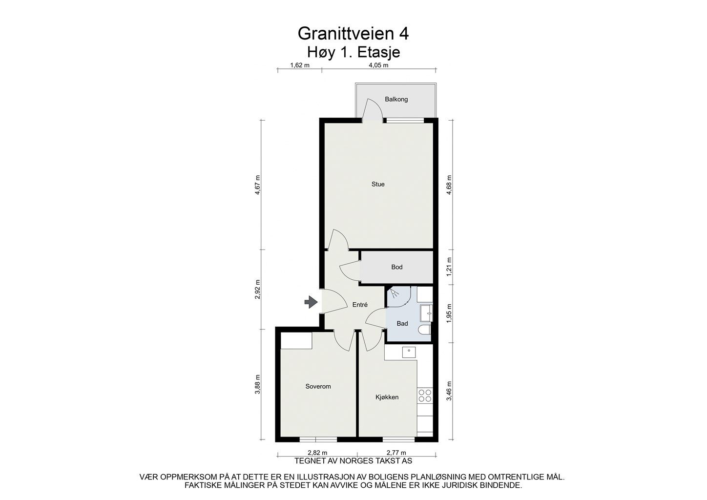 Plantegning - Granittveien 4