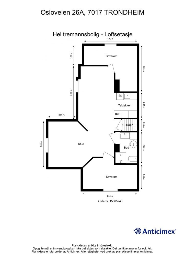 Planskisse loftsetasje.