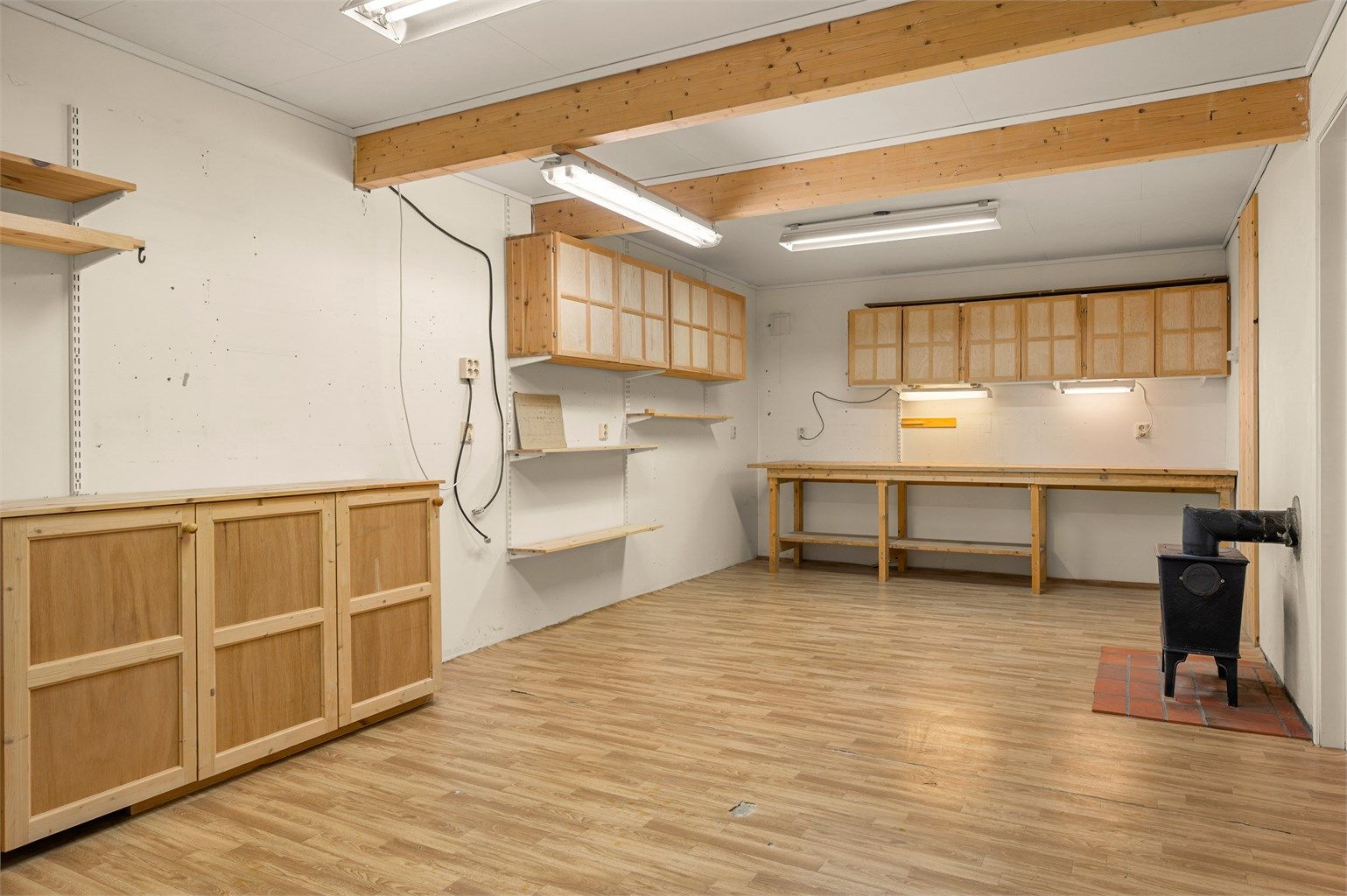Her er det rikelig med plass lagringsmuligheter. 