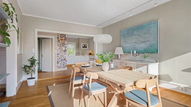 Åpen løsning mot kjøkkenet